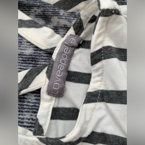 LOVEAPPELLA MATERNITY Cheyene Maternity Crossback Knit Tank | Med. | Blk & White - Picture 8 of 9